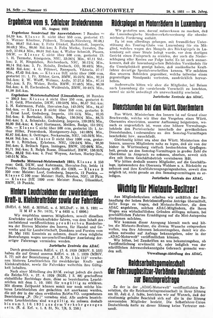 Schleizer Dreieck 1930